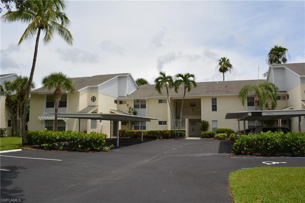 Fantastic lake view in quiet neighborhood of Rivers Edge in Gulf Harbour. 2 bedroom/2 baths, turnkey furnished, ceiling fans throughout, nice size lanai and vaulted ceilings, close to pool and guest parking.  Priced to sell so you can make it your own! 186 slip deep water Marina with slips available for lease or purchase.  Some amenities herein available but not offered. Living area sq. ft. per developer floor plan. $6.5 million golf course renovation will be completed Jan 1st 2021.