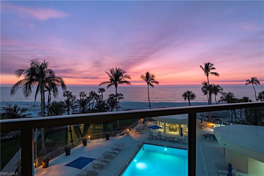 This stunning beachfront condominium offers year round sunsets and breathtaking Gulf views the minute you walk in the door.  Located on the highly coveted Park Shore Beach Walk, this luxury condominium has a flexible floor plan, and is easily adaptable to a 3 bedroom.  Spacious and bright, with over 2000 sq ft of living space, this condominium also has an extensive outdoor lanai with unobstructed views from every room. Considered to be one of the premier buildings along the Blvd, the Meridian is low density and pet friendly, with only 4 units to a floor and 24 hour security. Each unit has 4 walk in closets and an air conditioned storage cage, as well as assigned parking.  For the sports enthusiasts, the building offers 3 pickleball courts, 1 tennis court, and a fitness room. The elevated pool deck provides spectacular views of the Gulf and adjacent park with a spa, his/hers saunas, a grilling station, kayak/paddleboard storage and private beach access   The Meridian is just a half mile from the famed Venetian Village and all the wonderful restaurants and shops it has to offer.  Recently refreshed and offered fully furnished, just move right in and begin to enjoy paradise!