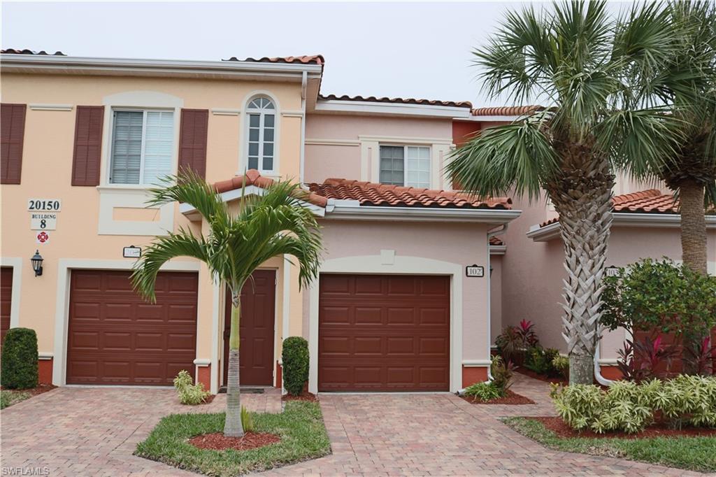 Move-in Ready 2 bedroom/2 Bath condo in the heart of Estero offered partially furnished. Featuring granite counter tops in the kitchen and bathrooms, upgraded fans, tile throughout with carpet in the bedrooms, dual sinks in master and screened lanai with long lake views! Attached 1 car garage for easy access and storage! The gated community of Villagio is in the heart of Estero and offers many amenities such as a town center with fitness center, cinema, cafe, library and private pool. Minutes from Miromar outlets, Coconut Point, Gulf Coast Town Center, RSW International airport, Florida Gulf Coast University and much more.