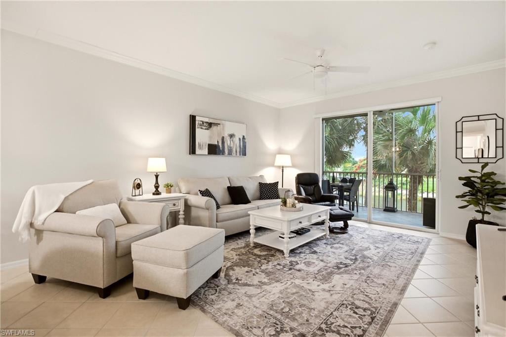 Beautiful, updated golf condo that has all newer furnishings and more!! This beauty has granite counters in the kitchen and baths, new kitchen cabinetry, updated appliances, ac, water heater and custom light fixtures and hardware throughout. Crown molding, plantation shutters, newer carpet in both bedrooms, diagonal tile in the living room and built in office area with new cabinetry and granite in the kitchen. Seamless glass doors in the guest bath and the whole interior has been freshly painted in nice tones. This lovely property is being offered Turnkey, is immaculately kept and ready for immediate occupancy!! High impact glass on the windows and doors for peace of mind and are energy efficient too. The Legends is a prestigious private country club w/ a 30,000+ sq ft Clubhouse offering fine dining, a casual sports pub and a stunning outdoor Sunset Grill along with tons of amenities to choose from such as tennis, championship golf, bocce ball, pickle ball, a huge lagoon style pool w/ a waterfall & an exercise facility w/ plenty of classes to choose from. Great location too... Close to shopping, dining, entertainment, two major league spring training facilities and Southwest International Airport. Low carrying costs w/ no cart/green fees & low taxes. Resort Style Living to its finest, move in ready and waiting for you to call it home!!