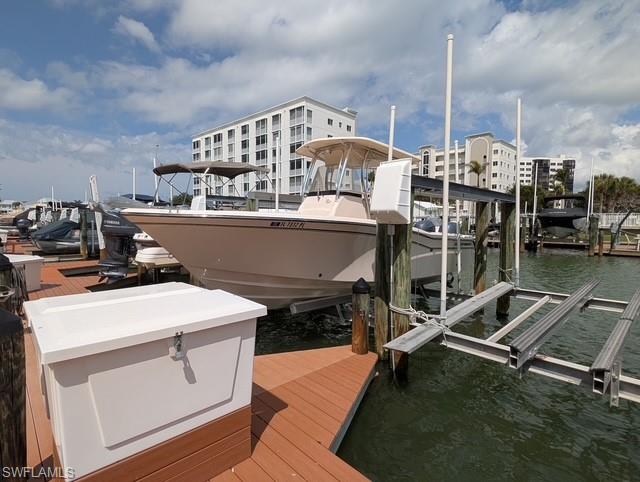 DONT MISS OUT! OWN YOUR OWN BOAT DOCK/SLIP IN THE HEART OF BAY BEACH... LOCATED IN THE HIBISCUS POINTE COMMUNITY... BOAT SLIP #114 IS SITUATED ON THE EAST SIDE OF THE COMPLEX... THE DOCK HAS ELECTRIC AND WATER ONSITE AND ALSO INCLUDES AN ELECTRIC 10,000 LB BOAT LIFT... BUYER MUST BE A PROPERTY OWNER IN BAY BEACH. MINUTES TO THE BACK BAY OF ESTERO ISLAND OR THE GULF... ***ALSO FOR SALE IS THE SELLER'S 2013 GRADY WHITE 257 FISHERMAN, WITH TWIN YAMAHA 150 hp... 265 HRS ON EACH... (200 HR MAINTENANCE COMPLETED AT 240 HRS) CONTACT ME FOR FURTHER INFO.