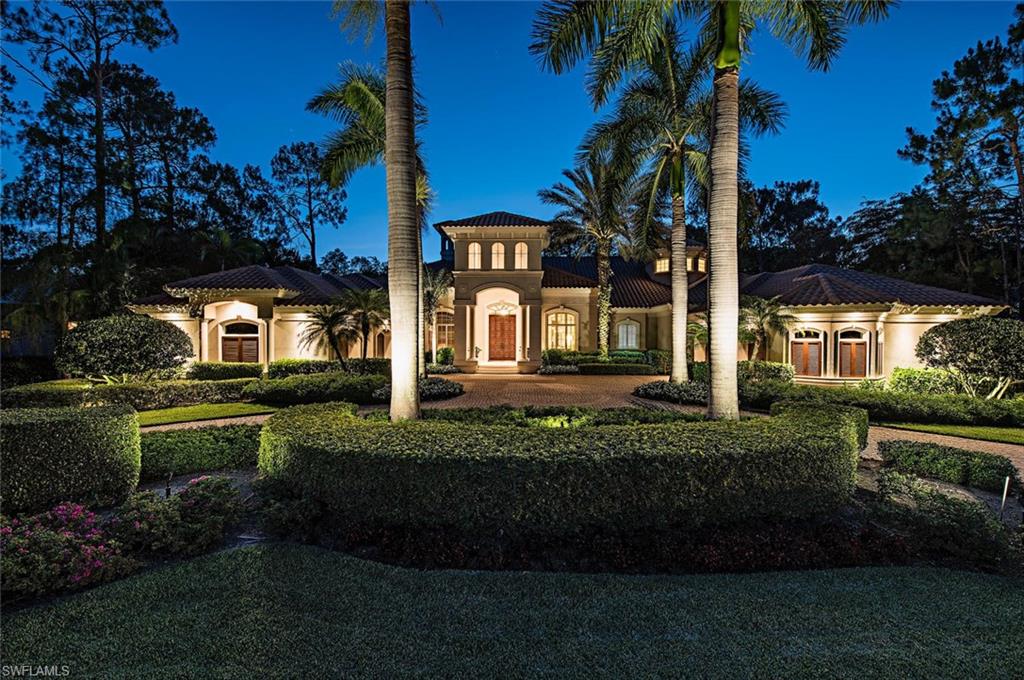 Truly an exceptional estate home offering within Grey Oaks, Naples finest country club community.  This custom built 5 bedroom home offers an incomparable combination of size, layout, quality, and exposure.  Some of the features includes a gourmet kitchen with walk in and butlers pantries, expansive outdoor living with pool/spa and new outdoor kitchen, extensive millwork, marble flooring, wine storage, 4 car garage, 2 offices, and an opulent oversized master bath area with custom built ins and closets.  Grey Oaks has recently undergone extensive renovations and stands alone as the premier country club community in Naples.
