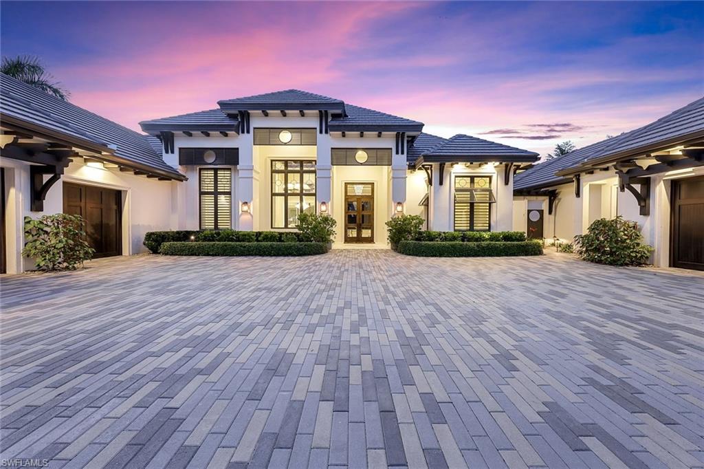 This furnished luxurious custom estate built by Bill Stancel, originally for himself, showcases timeless architectural design with impeccable attention to detail. As you enter you are welcomed by the expansive open floor plan, custom built-in cabinetry, beautiful polished marble flooring and exotic onyx counters. Oversized windows bring the outside in offering sunset, lake and golf course views. The estate holds numerous upgrades including an amazing gourmet kitchen complete with natural quartzite counter tops, sub zero and wolf appliances, walk-in pantry and oversized center island. The expansive outdoor living space offers an abundant lifestyle including a custom pool, raised spa, sun shelf, recessed fire pit, outdoor kitchen and a gracious covered area. Additional upgrades include solid wood flooring, custom wood beams, icynene insulation, and a split 4.5 car garage. Not to be outdone, this property boasts a private guest house that includes an open living area, morning kitchen, bed, bath and laundry. Come experience the most spectacular property Renaissance has to offer.