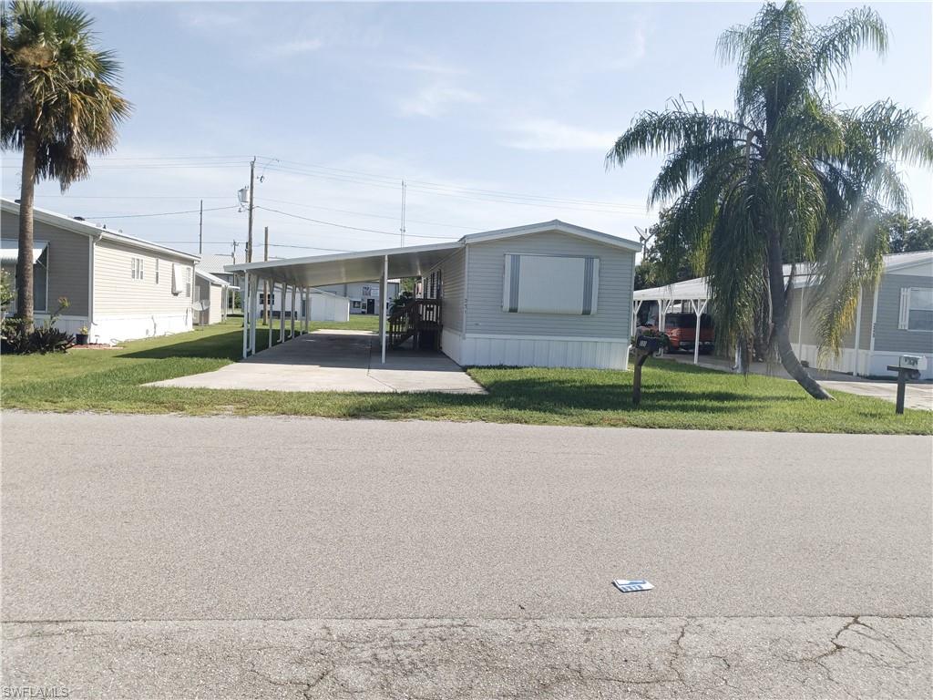 Come join the peaceful, quiet living in Glades County. You Gotta see this well-maintained home. This home has 2 large bedrooms, two full bathrooms, brand new carpet, Ac is 1 yr old, Metal roof 4 yrs old. Quiet neighborhood, this property is on a paved road and an alley way for another ways into parking area. Comes with a Shed that has your own fishing cleaning station. Has Hurricane shutters along back side and front windows. Large, covered parking area, wood deck/stairs into home. This home comes with all furniture, washer and dryer, stove, refrigerator/freezer with ice maker, microwave, dishwasher and all other items in pictures.
City boat dock within 1 block driving distance takes you to the locks for access to Lake Okeechobee.
City Hall, Government Bldgs. Local Shopping are all located in the City Limits. Golf Cart driving distance to all. Sit along the Caloosahatchee River and enjoy the beauty.