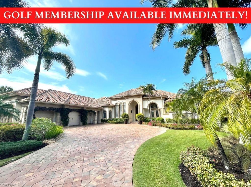 IMMEDIATE GOLF MEMBERSHIP AVAILABILITY - Incomparable estate in Verona of Mediterra with a peaceful private preserve view. This exquisite custom home boasts all the luxurious amenities you are looking for. Upgraded appliances, granite countertops with finished edging, rich wood cabinetry, volume coffered ceilings, and expansive disappearing sliders are but a few of the features found throughout this stunning estate. The large master suite inspires luxury and comfort with direct access to the lanai and grand master bath. The professionally landscaped lanai with covered outdoor gas fireplace seating area, creates the perfect place to relax and entertain in tropical paradise. The private preserve view is the perfect backdrop for enjoying the Florida sunshine in the large lagoon pool & spa with two spectacular rock waterfall features. *Please read confidential remarks*