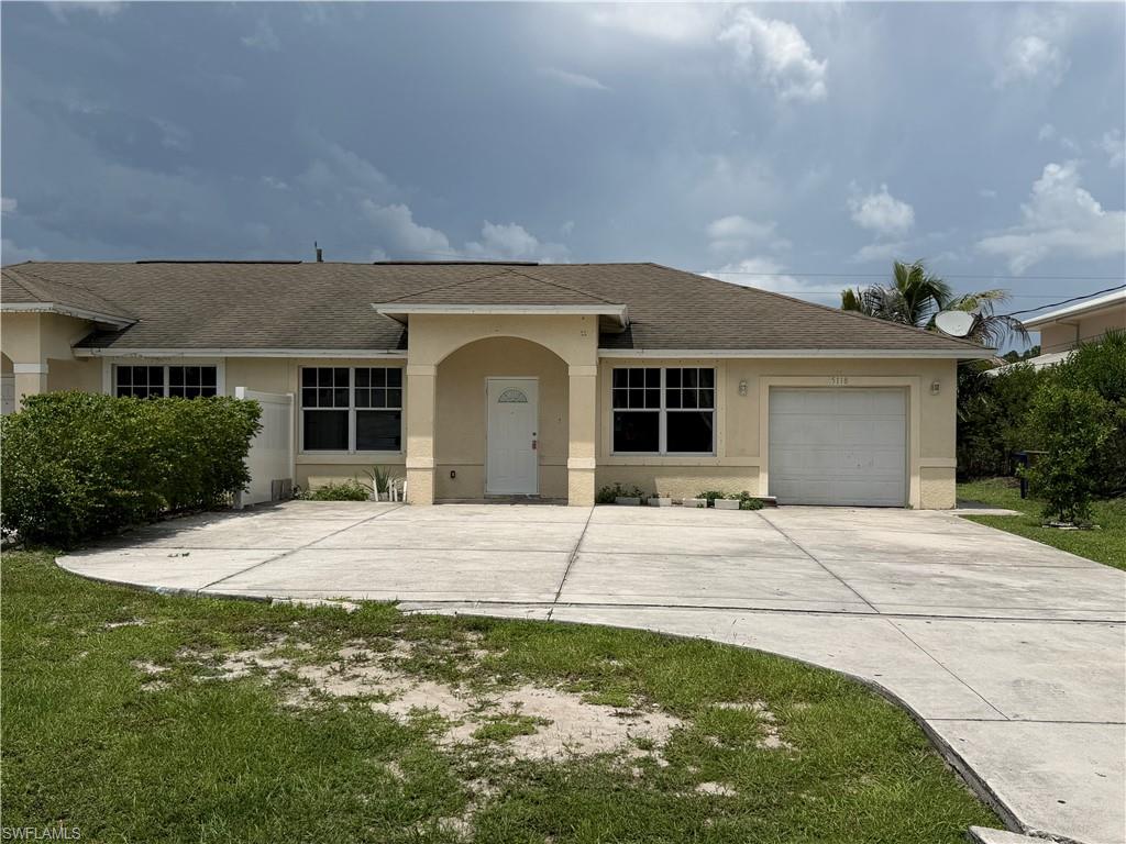 One of the rare units with 3 Bedroom , 3 full Bathrooms, 1 car Garage with tile floors that can be used as the 4th bedroom or den. Very large paved driveway with room for 5-6 cars. Unit 5118 is now available unfurnished for annual rental with option to renew each year. Unit features all tile floorings throughout, including the attached garage, newer interior paint, 3 large bathrooms, and bedrooms with walk in closets, large kitchen with breakfast bar, living and dining room space. Landry in residence. Open lanai, cathedral ceilings, smoke detectors and all appliances included. Great location close to SR 82, Leonard Blvd and Colonial, shopping centers, gas stations, churches and Fort Myers Airport.