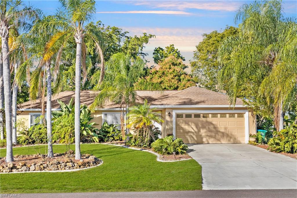 Welcome to Paradise! This meticulously maintained 3 Bedroom 2 Bathroom POOL home is situated in the highly desirable SW Cape Coral area. Enjoy the Florida lifestyle with western exposure, offering beautiful sunsets from your back yard. This property boasts a spacious pool area and covered lanai space great for entertaining, hurricane windows, lush landscaping and fenced in yard for additional privacy. The pool is huge and great for swimming laps or just relaxing after a long day. The open floor plan is terrific for today's discerning buyer offering great natural light throughout the day. Desirable split bedroom floor plan, with travertine and tile throughout the living areas, master bedroom, and carpet in the guest suites. 2 car garage with leaded glass-look windows for additional natural light. LOCATION, LOCATION, LOCATION! Come and experience everything that SW FL has to offer - with the close proximity to schools, shopping, waterfront restaurants, and the beaches!! Walking distance to Gulf Elementary, Gulf Middle and Ida Baker High School. Make your appointment today before it's sold!