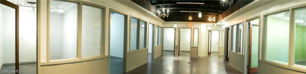 Price Improvement - Dynamic Newly Renovated Modern 2nd floor Office Space located in the Downtown Fort Myers River District. 
3 entrances (elevator & stairs), Entrance Foyer & Waiting Room, 9 glass enclosed offices, state of the art Kitchen / Break room with brushed Stainless Kitchen Aid Appliances, custom cabinetry & subway tile in kitchen, natural light, polished cement floors, modern lighting & amenities,, private restroom, wind rated windows
* This Lease listing includes multiple units BUILT OUT AS 1 UNIT *  2475 RSF -JUST REDUCED to  $17.50 RSF + $8.50 CAM,  INCLUDES WATER & ELECTRIC