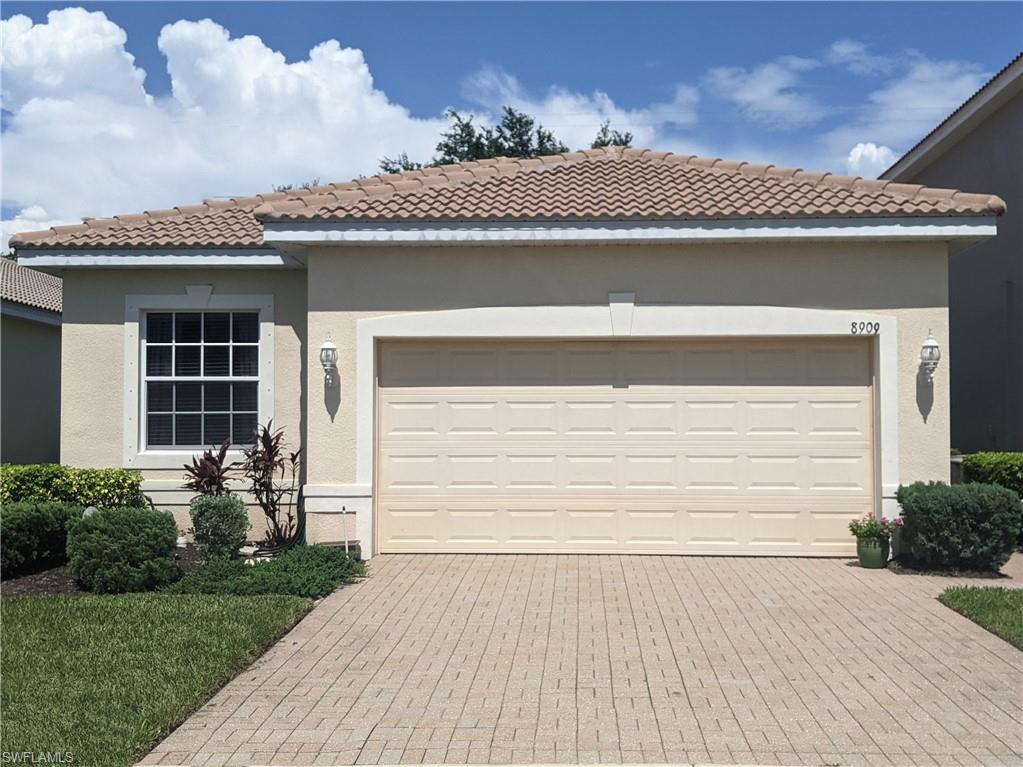Rare find!  Cozy, immaculate 2 bedrooms, den, 2 baths, 2 car garage, single family home.  Quality upgrades and furnishings are negotiable.  Extremely well maintained and VERY lightly lived in by older single woman.  Large master bedroom accommodates a king sized bed and has a walk in closet. Guest bedroom is good size too.  Rear of home faces Laguna Lakes easement, so it's both quiet and private with room for pool or extended lanai. Laguna Lakes is minutes from Sanibel Island and Fort Myers Beach. Health Park hospital 1/2 mile away, Lakes Library across the street and Publix and restaurants around the corner. Landscaping is maintained through HOA and also includes irrigation water and Comcast HD TV package. Amenities include resort style heated pool, spa, kiddie pool, exercise room, pool table, clubhouse meeting room, tennis, pickle ball, volley ball, fishing pier, play ground and gazebo. 8 stocked lakes! Impeccable tropical landscaping using recycled water. Sidewalks on BOTH sides of street encourage activity. Controlled access and fully fenced. Location can't be beat and incredible price with quick closing very possible!  This won't last so schedule your closing today.