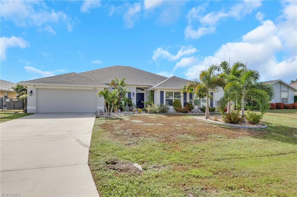 Welcome to this beautifully maintained 2021-built pool & spa home offering approximately 3,000 square feet of living space in Deep Creek. This spacious residence features an open-concept floor plan with generously sized living areas, a dedicated home office workspace complete with a built-in desk, and a stylish bar area featuring a wine cooler, perfect for entertaining. Step outside to your private outdoor retreat complete with a sparkling pool and spa, creating the ideal setting for relaxing or hosting family and friends. The fully fenced backyard provides added privacy and outdoor enjoyment, while the home's solar panel system helps significantly reduce monthly electric costs. Enjoy the convenience of public water and sewer, Deep Creek Golf Course nearby, easy access to I-75, shopping, dining, downtown Punta Gorda, and multiple public boat ramps with access to Charlotte Harbor. LAWN CARE AND POOL MAINTENANCE ARE INCLUDED IN THE RENT PRICE. Owner is willing to consider tenant requests to change interior paint colors with prior approval. First month's rent and security deposit required to move in. Schedule your private showing today!