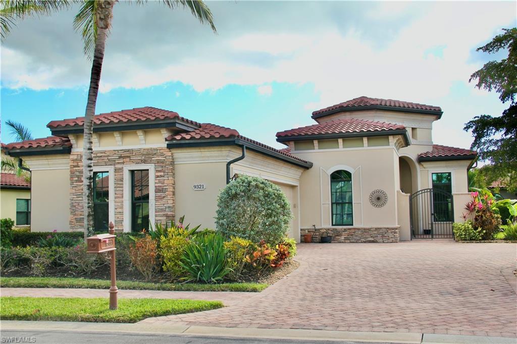 Barelli model, NON GOLF single family home built by Taylor Morrison, situated on an oversized corner lot. Home features 4 bedrooms, 3 of them have their own private bathrooms, 4th bedroom being a Den/Office, 3 full baths & two 1/2 baths, 3 car garage, an extended lanai.  As you walk through the home, you’ll notice ceramic tile in the main living areas, hardwood flooring in the master bedroom, granite countertops & rich wood cabinets throughout with upgraded Monogram appliances to the highest level.  Open concept living, a separate & open dining area, an eat in kitchen, & a family room with beautiful glass doors which allow seamless living to the wonderfully designed pool area & your outdoor stainless kitchen with a vented hood design. Also equipped with Generac whole house generator. Walking distance to the resort style club house with all it's amenities.EXPERIENCE AMENITY RICH ENERGETIC TREVISO BAY'S LIFESTYLE*RESORT SWIMMING POOL WITH WATERFALL & LAP POOL*POOLSIDE SPORTS BAR & GRILL*
ON SITE ATTENDED WORK OUT CENTER & SPA**HARD TRU LIGHTED TENNIS COURTS**PICKLE BALL**CLUBHOUSE WITH CASUAL & FORMAL DINING OPTIONS**MILES OF SIDEWALKS FOR BIKING, JOGGING & WALKING**PET FRIENDLY COMMUNITY LOCATED 5 MILES FORM GULF OF MEXICO'S WHITE SANDY BEACHES*ENJOY LIVING IN FLORIDA'S RELAXING LIFE STYLE SURROUNDED BY AMAZING SUNSETS, BOATING, FISHING,DINING, SHOPPING, CULTURAL VENUES, GALLERIES & THE GLITTERING LIFE OF 5TH AVENUE 4.5 MILES AWAY*