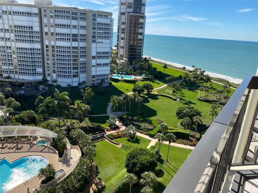 THIS HIGH RISE BUILDING IS ON THE BEACH WITH STUNNING GULF AND BAY VIEWS! This beautiful Parkshore property is located in the prestigious Esplanade Club and was recently refurbished with new furniture and beautiful cabinetry in closets. This unit is in excellent condition, comfortable and cozy. The building amenities are exceptional with remodeled social room, fitness center, pool, spa, an outdoor gas fireplace and gas grills. 24-hour doorman. Walk to the beach as well as Venetian Village and enjoy many fine dining restaurants and one-of-a-kind shops!