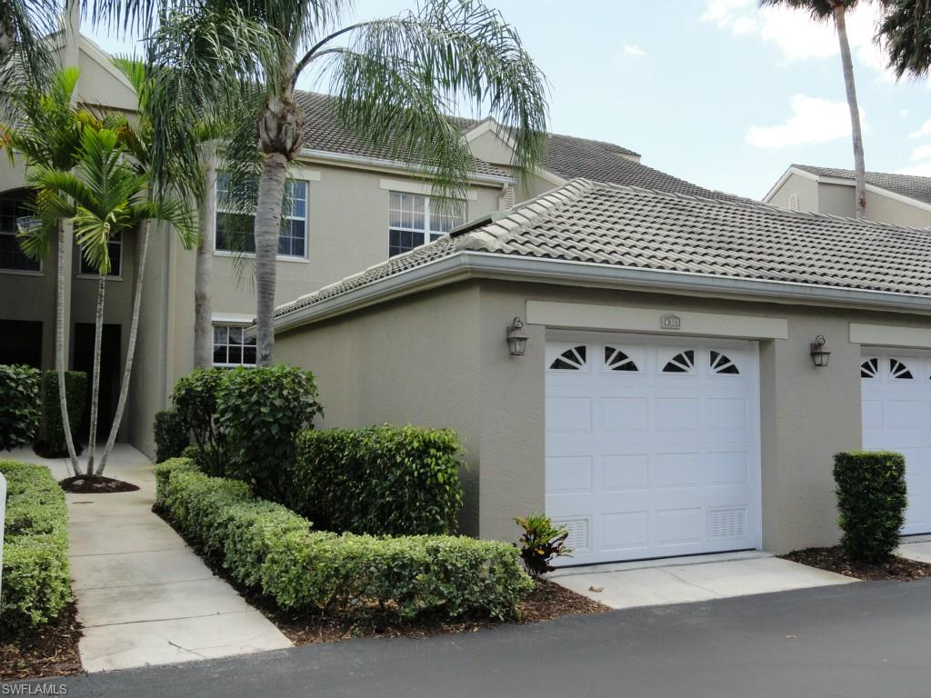 " Rarely Available!"  This 1st Floor Gorgeous Coach Home has a Picturesque Lake Setting w/ Water Feature & Awesome Sunsets.  A Meticulously maintained home, beautifully updated w/ large Porcelain tile floors throughout (No Carpet), freshly painted interior that adapts to any color scheme, a kitchen suited for the most demanding gourmet with all appliances, Breakfast bar, lots of cabinets & storage, pass thru bar to living room, split bedrooms, interior plantation shutters on all windows & accordion locking storm shutters on all exterior windows & electric storm shutters on screened lanai, and many other updated features. Immediate opportunity to enjoy "A Better way of Life" whether a 1st or 2nd home! Located in a "Vistas of Paradise" Community! Amenities include: Neighborhood pool/spa & park PLUS A Fantasy Island Clubhouse, Pools/spas, Fitness, Tennis, Basketball, Racket ball, Fishing pier, & Parks. Minutes to the Beaches, Hospitals, the Arts, Theaters, Airport,  Restaurants, & all shopping conveniences. Don't miss this Valuable Opportunity!
