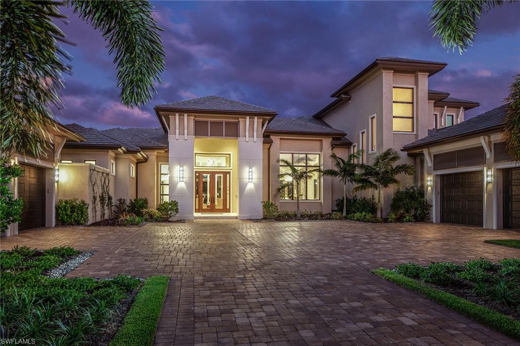 Presenting this one of a kind new construction McGarvey home in the exclusive Warwick Estates of Audubon. This home sits on a private lot and is exquisitely situated to capture the sparkling lake views. The expansive family room, dining room and chef's kitchen combination is a wonderful gathering area and is perfectly designed for entertaining. The gracious outdoor space is accentuated by a cozy fireplace, kitchen, pool and spa. The private elevator will lead you up to the second floor flex space with private guest suite and balcony. Extensive architectural details are found throughout in ceiling and wall accents, beautiful materials, textures and finishes that create a sense of timelessness and quality. Beyond the four bedroom en suites, this home features a lovely sitting area and private office with breathtaking views. Audubon is a private gated community close to beautiful beaches, shopping, dining and offers championship golf, tennis, bocce ball, resort style pool and croquet.