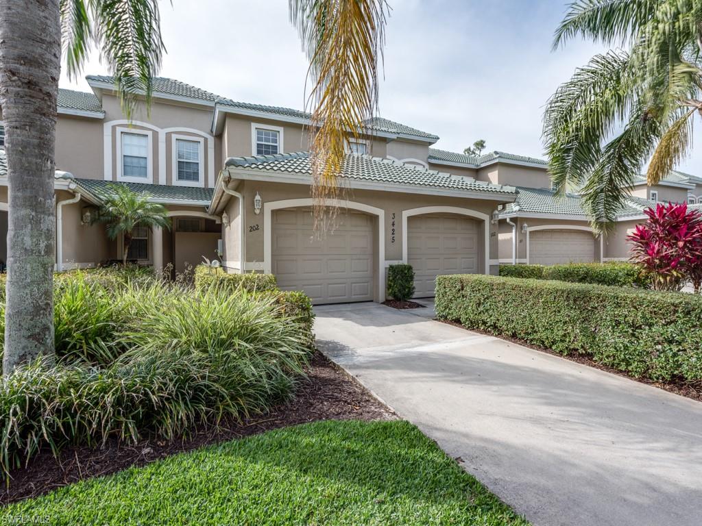 Upper level coach home is a short walk to the Clubhouse! Desirable No Naples bundled golf community of CYPRESS WOODS GOLF & COUNTRY CLUB features an 18-hole championship course designed by Gordon Lewis with a putting green and aqua range. Cypress Woods is located near many of the area's attractions & conveniences, including county & state beaches and preserves, the Mercato, shopping & restaurants, places of worship, schools, medical care, I-75, and RSW Airport. This unit has a 1 car attached garage & features a great room with 3 split bedrooms, 2 bathrooms and a screened lanai with golf course and spectacular sunset views. The kitchen has plenty of cabinets and counter space, with a counter height bar for additional seating and a separate breakfast nook. The great room with dining area is ideal for entertaining. Community amenities include a clubhouse with an award-winning restaurant and bar, large heated community pool, lap pool, spa, 4 lighted tennis & pickle ball courts and fitness facilities with a studio for aerobics & yoga. Don't miss your opportunity to own a piece of paradise in one of Naples best bundled golf communities.