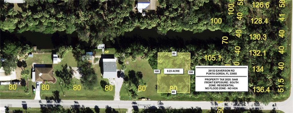 WATERFRONT OPPORTUNITY! Build your dream home on this freshwater canal lot in Punta Gorda. Enjoy peaceful water views in a quiet, growing area with new construction nearby. Conveniently located near I 75, just minutes from Tamiami Trail, and a short drive to Burnt Store Road, giving you easy access to shopping, dining, golf, and more.
Owner also has the adjacent lot for sale at 26124 Everson Rd, offering great potential to expand or invest. Don’t miss this opportunity!