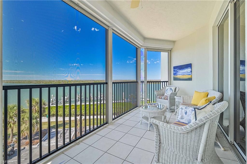Enjoy the AMAZING WATER VIEWS at Waterside CORNER LARGEST TIDEWATER PLAN Luxury 3Bd/3Bth condo w/ Upgraded Open Kitchen with Gorgeous Granite Counter Tops, SS Appliances, Recessed Lighting, Huge Breakfast Bar, Breakfast Eat-in kitchen with Sunsets too! approx. 1900 sq ft A/C space. Furnished with some Exclusions, Tiled flooring, and a 3rd Full Bath in the Den/Office/ rd Bd! Gorgeous Master Suite w/WATER VIEWS & spectacular Mster Bath with breathtaking BAY VIEWS w/Large Remodeled Walk-In Shower. Relax on your CORNER SCREENED LANAI w/Electric Shutters where you can watch dolphins & manatees play! Waterside is situated on the highly desirable Southern end of FT Myers Bch Island. Resort Style Amenities include Community Pool & Spa, Fitness & Saunas, Social Room with Kitchen, Deeded Beach Access with Beach Parking in Bay Beach!. Guest Suites for your extra Visitors, Tennis courts!