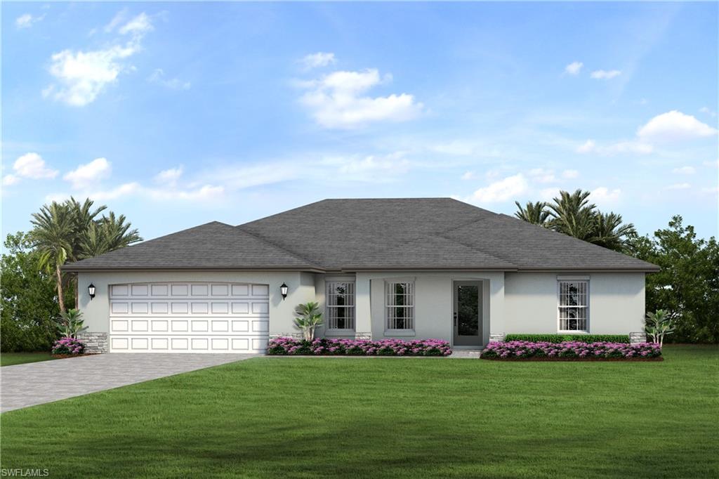 New construction! The "St. Augustine" floor plan. Beautiful 4 bedroom home. Home includes a 10 year structural 
warranty and a 1 yr warranty! Open floor plan with cathedral ceilings and center island kitchen. Spacious living room 
leads to large covered lanai to enjoy the SW Florida lifestyle! Features Include: Concrete Block Construction, Under Truss 
Lanai, high efficiency AC system, Moen plumbing fixtures, Dimensional Shingles, PGT Impact Resistant Low E Insulated 
windows, 36” upper cabinets with soft close doors, Granite Counters in Kitchen and Bathrooms, Stainless Steel Kitchen 
appliance package, colonial style raised panel doors, Electric garage door opener, tile flooring in main living areas , Stone 
Accents on front elevation of the home, irrigation system, epoxy coated garage floors, upgraded to paver driveway. 
Pictures shown are of a completed home and features may differ. You will not find another new construction home at 
this price with this quality of construction!
