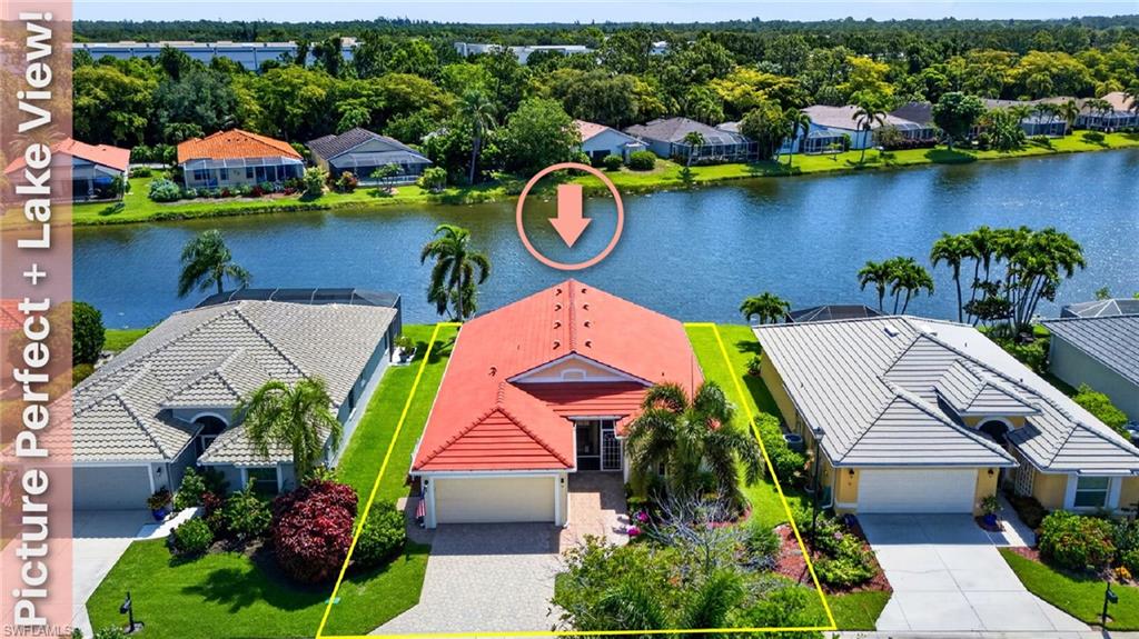 PICTURE PERFECT PEBBLECREEK!! PEACEFUL, PICTURESQUE, PRISTINE, PHENOMENAL, PLEASURABLE; these are all great adjectives to describe this wonderful "JUST LISTED" home!! Offering 3 bedrooms, 2 bathrooms, a 2-car garage and an outstanding wide lake view, this lovingly kept home is a "STANDOUT VALUE"!! Features include NEW TILE ROOF IN 2021, NEW A/C IN 2021, brick paver driveway, glass entry door, luxury vinyl plank floors throughout with cozy carpets in two of the bedrooms, popular white kitchen with Corian countertops, breakfast bar, large pantry and stainless steel appliances; soaring tall ceilings, crown molding, recessed lighting, upgraded fans and light fixtures throughout, two dining areas, large open family room with bay windows offering views of the lake, recessed lighting, spacious primary suite with 4 piece bath featuring a walk-in-shower, soaking tub and oversized vanity with great counter space, 2 large guest bedrooms, perfectly placed guest bathroom highlighted by an upgraded second walk-in-shower; large laundry room with upper storage cabinets, ELECTRIC OR ACCORDIAN STORM SHUTTERS ON LANAI AND ALL WINDOWS, and so much more!! Outdoors enjoy an inviting covered lanai with huge extended screened in patio and decorative stamped concrete floors; beautiful foliage, irrigation system and peaceful lake view with wonderful bird watching opportunities! Cedar Creek is an established, beautifully maintained community in a PRIME LOCATION known for its mature landscaping and grand oak trees, creating a stunning canopy as you drive through the neighborhood. Centrally located in Bonita Springs, it offers close proximity to the area's best shopping, dining, entertainment, and just a short drive to the white sand and turquoise waters of Bonita and Barefoot Beaches. The community features low HOA fees and fantastic amenities, including a resort-style pool, tennis/pickleball courts and kayak/canoe access to Spring Creek for paddling enthusiasts and nature lovers. Furnishings are negotiable—don’t miss this opportunity to own a lovingly cared for home with one of the best lake views in all of cedar Creek! Call today!