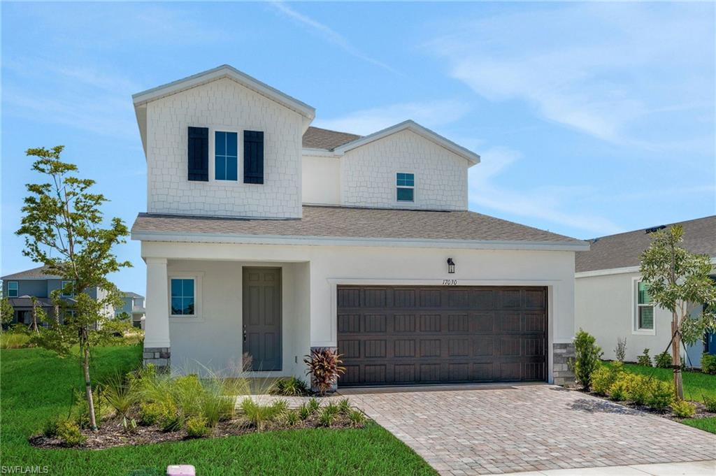 Discover the Florence Model is in Creekside Run at Babcock Ranch, where thoughtful design meets everyday comfort. Positioned on a spacious 8,873-square-foot home site, this beautifully crafted 2-story residence offers 2100 square feet with four bedrooms, two and a half bathrooms, and a two-car garage. The open-concept floor plan creates an effortless connection between the great room, dining area, and well-appointed kitchen featuring a large center island and walk-in pantry, making the space equally suited for entertaining or daily living. The private owner's suite is designed for relaxation with a generous walk-in closet, dual vanities, and a walk-in shower, while the upstairs secondary bedrooms each have convenient access to a full bathroom, creating exceptional flexibility for guests or a dedicated workspace.
