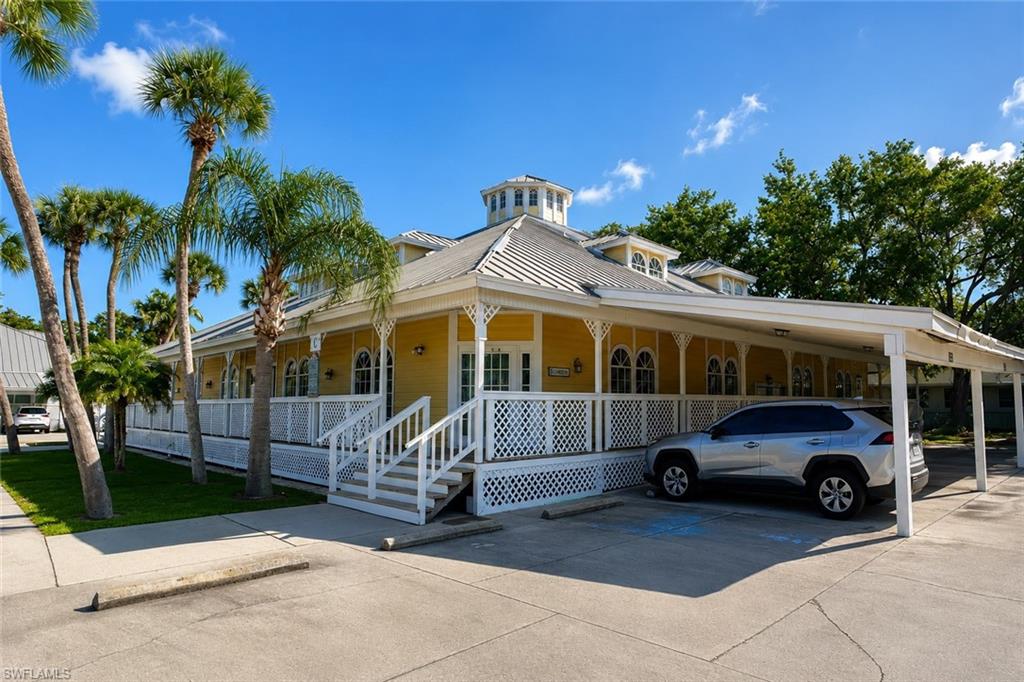 Professional office space featuring three separate offices, a welcoming reception area, and two restrooms. The interior offers durable luxury vinyl plank flooring and large windows that provide plenty of natural light, creating an inviting and productive work environment. Conveniently situated in the heart of Lee County just minutes from the Midpoint Bridge between Cape Coral and Fort Myers, with easy access to I-75, US-41, Summerlin Road, and Colonial Boulevard.