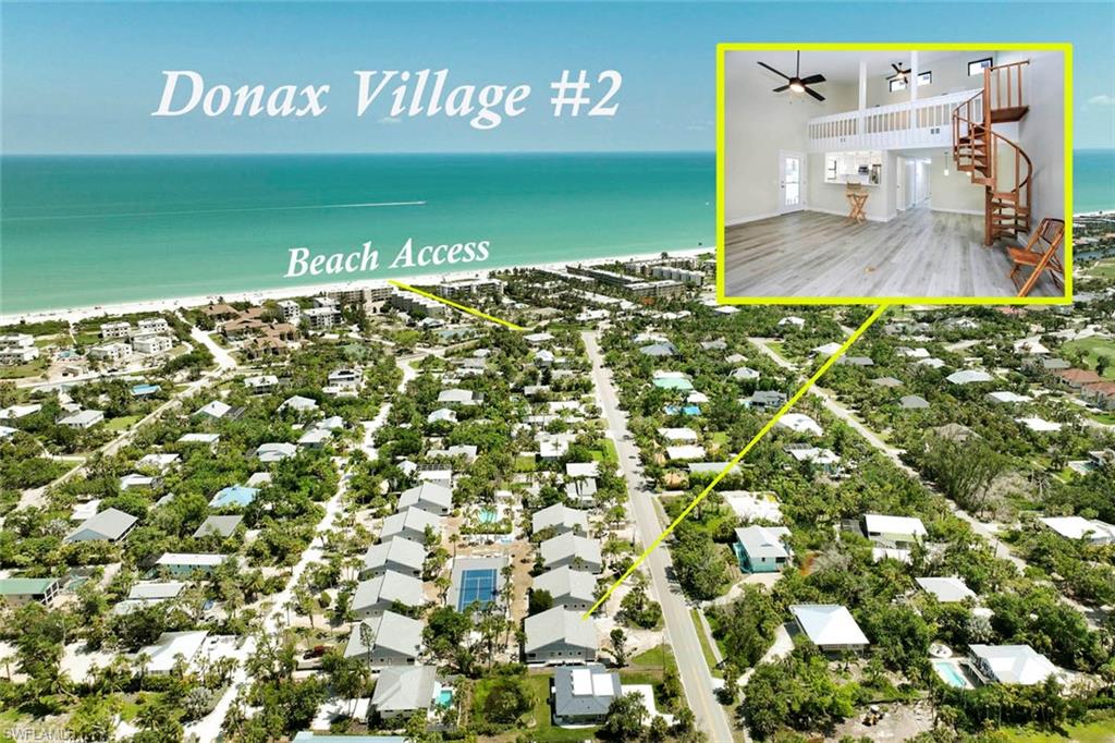Beautiful interior renovation is totally complete and ready for a new owner. Donax Village, sits on 2.4 acres and is a much loved community with many 2nd generation owners and returning tenants. This roomy condo, lives like a private home and features, two bedrooms, two baths, full laundry room, large lanai with extra storage and upper floor loft allowing for plenty of sleeping space for family and guests. Priced to sell and thoughtfully remodeled in neutral, beachcolors, white subway tiles in kitchen and baths, quartz countertops,, all new stainless appliances, easy maintenance LVP flooring & new impact glass windows andsliders. With a large pool and tennis court located in the courtyard, this complex has everything needed to use as your personal getaway or rent if desired. You can feel comfortable bringing Fido because Donax Village is known for being a pet friendly community! (for owners only). All post hurricane assessments have been paid. No further assessments have been announced. The last step in this complete renovation will be the total re-landscaping and irrigation project. Don't miss the opportunity to own and enjoy this beautifully remodeled condo and complex!