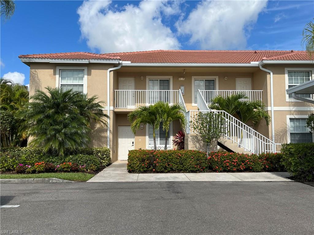 Beautiful North Naples community, 1st floor unit that offers a golf course designed by renowned Florida architect Gordon G. Lewis. The cypress heads, pine forests, rolling fairways, elevated greens, & tees create a natural flow that will carry you away from the tensions of modern life into the world of golf. You will have the chance to play through wetlands & nature preserves that offer beautiful scenery & views, alongside a fun round of the greatest game ever played. Amenities include putting green & aqua range, newly renovated Clubhouse dining, community & club house pool with food & beverage service, (3 pools within Cypress Trace), tennis & pickleball courts, fitness center, bocce courts, walk/jog/bike paths & an active social calendar and fitness classes. Exceptional value in this turnkey furnished 2/2 bath condo in the resort style bundled golf community, whether you're a snowbird looking to own a piece of paradise, a year-round resident, or looking to invest. Enjoy serene sunsets & panoramic views of the golf course & lake from the lanai. Master bedroom features his & her closets, dual vanities & tile shower. Just minutes from Beach, Shopping, Restaurant, Airport & more.