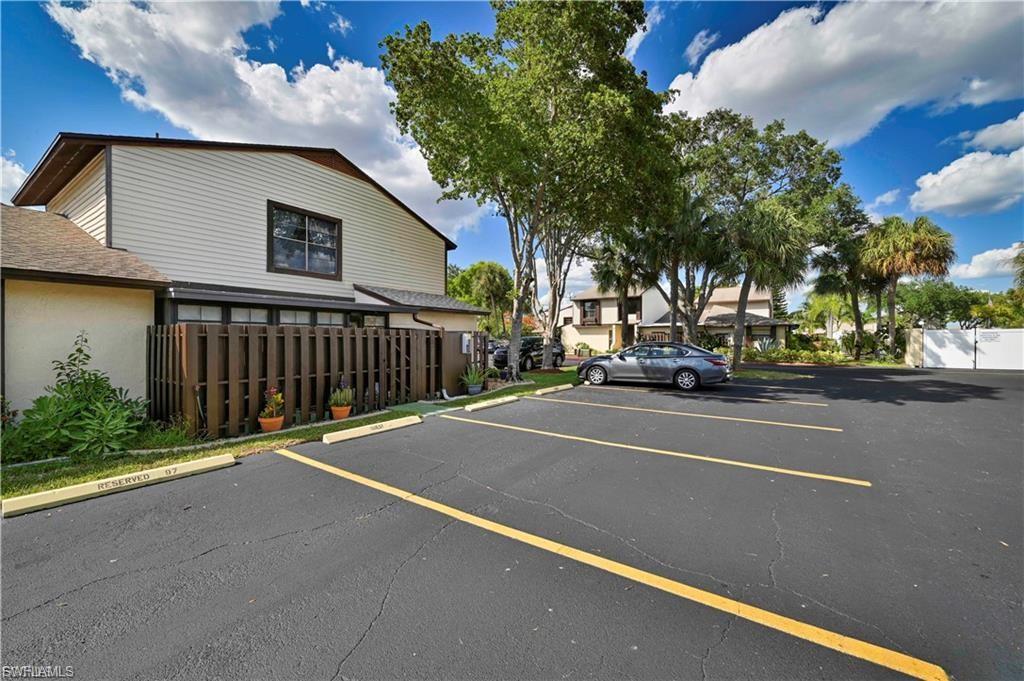 FULLY RENOVATED townhouse without hidden problems! Two story townhouse at Courtyards of Cape Coral North 2 beds/2 baths. Spacious floor plan, the kitchen is totally new, clean, modern white cabinets, snow quartz countertops, pantry with plenty space, small wine cooler, new garbage disposal, new sink, and recessed lighting in the first level was renovated. Full bathroom on the first floor. Two sets of sliders in the dining room & living room that lead to your enclosed lanai, which is fenced with a gate & has a large storage shed. Upstairs there is a large master bedroom with a very nice size walk-in closet. New porcelain tile floors, and crown molding throughout, new ceiling fans with remote control, plumbing re-piped in 2017, new roof in 2019, new AC in 2019, new water heater installed in 2021, new paint inside. New Impact glass windows installed in 2022. The community has a large, heated pool, clubhouse with full kitchen, large dining room & shuffleboard courts. For your convenience your assigned parking spot is only a few steps away from your front door and is in walking distance to the pool and clubhouse and there are plenty of guest parking spots. In this SE location, you are outside the mandatory FEMA Flood Insurance Boundaries and property is on the same grid as Hospital, so power outage is not an issue. LOW HOA FEES of only $395.00 per month.
