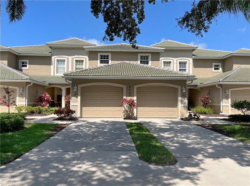 Beautifully maintained, 3 bedroom, 2 bath, second floor coach home with attached 1 car garage. Located in Cypress Woods Golf and Country Club. Newly updated Kitchen, Bathrooms, and Flooring throughout the home. Amazing golf course and water views on the 18th fairway in Cypress Woods. Pristine Golf Course, sidewalks throughout the community, with a short walk to the Clubhouse/Restaurant. Cypress Woods is a private, gated bundled golf community located in North Naples. All Owners enjoy a variety of social activities as well as golf, pickleball, bocce ball, resort-style pool with food & beverage service, use of tennis courts and a fully-equipped fitness center. Newly renovated clubhouse, Exercise room, pro shop, putting green, aqua range, formal dining room and wonderful grille room with awesome staff. Only 6 miles to the Beach, close to shopping-Mercato/Waterside Shoppes/5th Ave/Miramar Outlet and RSW airport! Bundled Golf Fees are one of the lowest in SWFL!