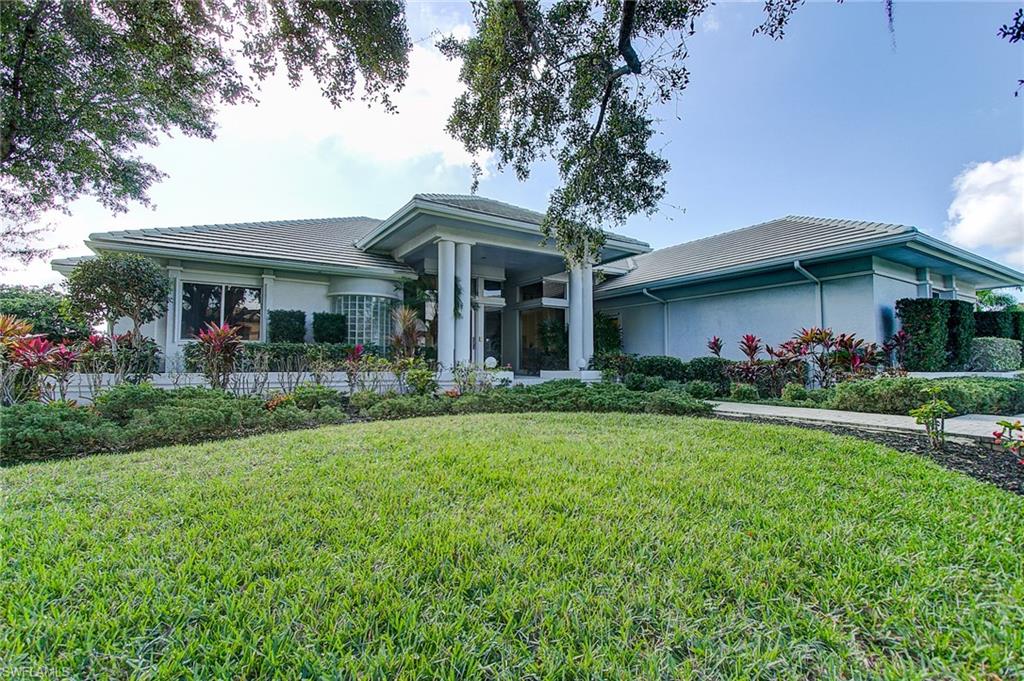 This contemporary classic has lots of light and an open floor plan. Coveted, hard to find, lake to golf course views with a southern exposure. 3 Bedrooms plus den and 3 1/2 baths (den has a closet and could be used as a 4th bedroom), and 2-car garage plus separate stall for golf cart. The main living area designed for the ultimate in entertaining. Newer roof in 03' , A/C replaced in 2013. The home also has hurricane shutters. Enjoy a heated lap pool plus it has easy access to the gate and club house. Welcome to the finest private country club experience in Southwest Florida. Fiddlesticks is debt-free and financially sound. It offers the finest golf, dining, fitness, tennis and security available in SWFL. PLEASE SEE CONFIDENTIAL COMMENTS REGARDING FIREPLACE. NO CDD FEE. Fiddlesticks Country Club is an Equity Golf Community. $81,000 membership fee is due at closing. 80% of the membership fee is refunded to the owner upon the resale of the property.
