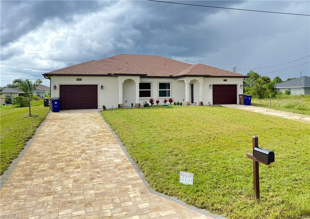 BOTH UNITS LEASED at 2,000/month through October 1, 2026! Immediate income with peace of mind of not having to find tenants. Experience modern living with this brand-new constructed duplex in the heart of Lehigh Acres. Each unit boasts 1,744 sq ft of bright, open-concept space featuring 3 spacious bedrooms and 2 stylish full baths. Perfectly designed for a luxurious lifestyle, buyers can choose to rent out both sides, live in one unit while generating income from the other, or create customized efficiencies across the duplex. Nestled in a thriving community with top schools, beautiful parks and vibrant shopping centers just minutes away, this property is an exceptional opportunity in a rapidly growing neighborhood.