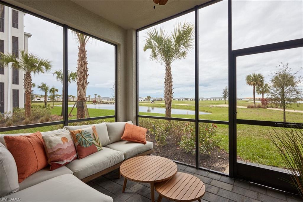 A rarely available 1st floor Carolina floorplan condo. You will want to enjoy the sunsetting over the big lake every evening from your west facing, screened in lanai. This condo also offers close walking distance to the amenity center and golf pro shop. With cozy lighting included it will be easy to make this one "home". Here is your opportunity to own a piece of paradise - a sweet spot for snowbird or investment property too! Enjoy "the life" with unlimited golf and country club membership included, resort amenities, manned and gated community, highly maintained buildings and grounds. Here you will enjoy beautiful views of the 9th fairway. Unit fully equipped with appliances and ready for you!