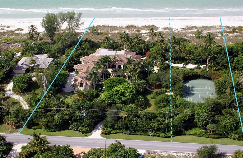 Luxurious yet Casual Island Living combine in this magnificent Sanibel Island Estate. Rare to find 300ft of beachfront, this home offers breathtaking panoramic views of the Gulf of Mexico and a high ridge setting. The home features floor-to-ceiling columns, sculped arches, an elevator, a gourmet kitchen with European cabinetry, a spectacular wine room separate guest house. The master suite features a private bathroom and library, Subtropical landscaping surrounds the luxury pool and spa. Don’t miss out on this rare opportunity to own your own tropical oasis on beautiful Sanibel Island.