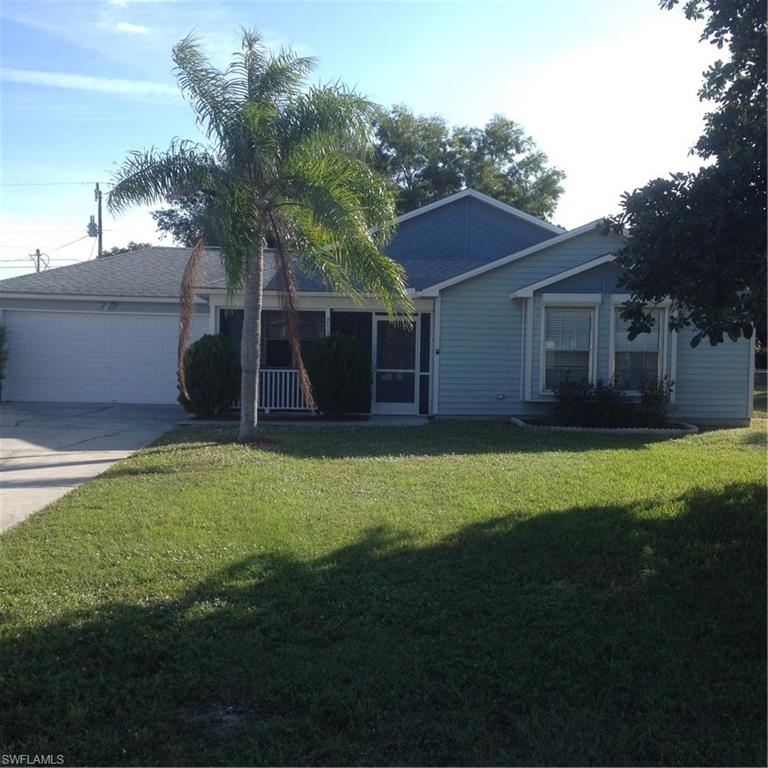 Come see this completely updated and remodeled 3 bedroom 2 bath pool home in centrally located SW Cape. So much has been done to it but to name some, new AC, new water heater, new stainless kitchen appliances, new washer/dryer, new fans, lights, vanities, faucets, sinks, carpet, blinds, completely painted and much more. Tiled main living area with carpet in 2 secondary bedrooms and wood laminate in master. Pool has been resurfaced, yard is fully fenced and mature landscaping has been trimmed and added to. Even garage and lanai concrete floors have been custom painted. While not a large home this house is ready to move in and has all the features of newer homes. Make your appointment to see this amazing house now, you won't find a better deal in all of Cape Coral.