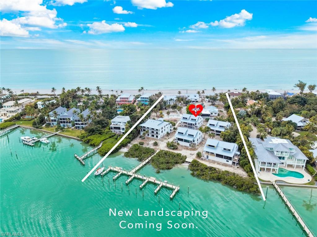 Opportunity is Knocking! If you are looking for a beautiful Gulf to Bay property to call home on Captiva's premier Tween Waters stretch you've found it! This ideal location offers miles of shell strewn beach, unparalleled sunsets, deep water direct access boating with dockage, pool and weekly rentals. This particular unit features beautiful bay views and an open floor plan with a large lanai. The guest rooms are located on the main level with the primary suite encompassing the top level. Available for the first time & owned by the same family for over 40 years. The complex is wrapping up construction and is near completion. The unit will be brought back to a white box with the drywall completed. This is a fabulous opportunity to select your finishes and reinvent this beauty with new interior finishes. A short stroll away is Captiva Village with its shopping and dining opportunities. Watch the sunrise from your balcony and brilliant sunsets from the beach.  Projected Gross Revenue 2025 $143,718; 2026 $148,029.
