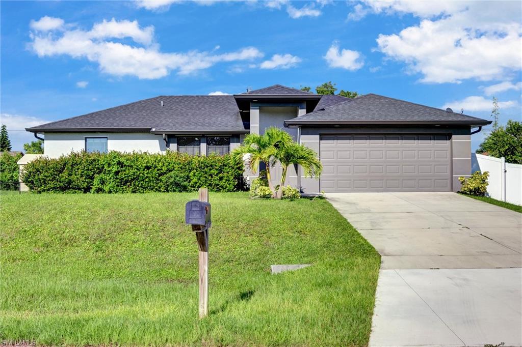 SUBJECT TO SHORT SALE APPROVAL…Welcome to Cape Coral, Florida, where opportunity meets lifestyle in this stunning 2022-built home featuring 3 bedrooms and 2 bathrooms. Set on a large, fully fenced lot, this property offers incredible privacy and endless potential for outdoor entertaining, creating your dream garden, or adding a sparkling pool for those Florida afternoons. Inside, you’ll love the bright open concept layout with tile flooring throughout for easy living and low maintenance. The spacious owner's suite is a true retreat with a walk-in closet and ensuite bath, while the kitchen shines with stainless steel appliances and elegant granite countertops. Recent upgrades include a full gutter system with downspouts and a newer roof for added peace of mind. Best of all, there are no HOA restrictions, giving you the freedom to rent your property short or long-term without limitations. Located in a fast-growing Cape Coral community with new development plans underway, you’re positioned to capitalize on today’s pricing before the market shifts. You’re just minutes from major roads, shopping, restaurants, and all the waterfront amenities Cape Coral is known for. Don’t miss your chance to own a move-in-ready home in one of Southwest Florida’s most desirable up-and-coming areas.