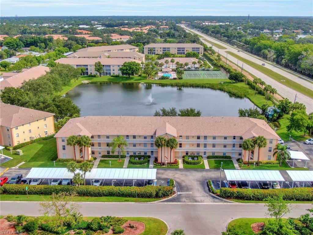Prime Location!!! Welcome to Victoria Lakes one of North Naples  most desired Communities in Naples FL.  This wonderful third floor end-unit, vast lake view condo has been updated. features nearly  1,400 Sq. Ft of living space, Plenty of natural light,  Vaulted ceilings,  2 large Bedrooms, Den with a closet which could be used as a 3rd bedroom,  2 Full Bathrooms. Updated  kitchen with  granite countertops, new light fixtures and lighting, extra storage in the attic and  near by  the elevator, car port, extra guest parking, new roof  and much more. Spacious Master Bedroom, large walk-in closet, step out through the sliders from the great room to the screened lanai with spectacular vast view of the lake. Victoria Lakes is centrally  located in a top rated school district. The community features a nice lap pool, tennis & pickle ball courts, low HOA fees and less than 5 miles to Vanderbilt Beach and just a short drive to grocery and retail shopping, banks and restaurants, hospital, Mercato, Vanderbilt Shoppes . Easy access to I-75.