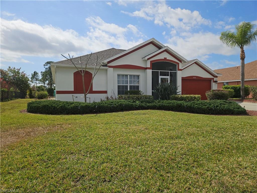 Incredible opportunity in the highly sought-after, secure community of Town Lakes! Known for having one of the lowest HOA fees in Lehigh Acres, this property offers unmatched convenience, located just steps from the main entrance gate. Featuring a bright, spacious split-floor plan with good-sized bedrooms, 2 full baths, and fresh paint. The primary bathroom features a separate tub and shower, and all kitchen and laundry appliances are included. The large backyard serves as a blank canvas with ample space for a future pool. Enjoy maximum peace of mind in a safe neighborhood that is minutes from hospitals, pharmacies, shopping, and restaurants. Ideal for retirees or growing families alike. Potential short sale—subject to third-party approval.