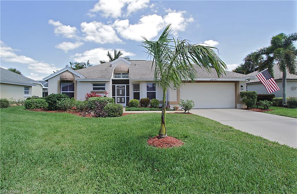 OVERSIZED POOL HOME WITH A GOLF COURSE VIEW IN THE COUNTRY CREEK COMMUNITY. This 2+den / 2.5 bath Cypress model is ready for their new owners. You will not be disappointed when you see this one. Being sold turnkey with nice furnishings. The kitchen has been fully updated with oak cabinets and granite counter tops. You will find beautiful laminate flooring along with plantation shutters and central vacuum. A heated 28.5’ x 14’ pool with a tiled slip resistant deck. The A/C system was replaced in 2018 and the roof was replaced in 2022. This is the only Cypress model with the 1/2 bath. Country Creek is a wonderful resort community with bundled golf and low cart fees, clay tennis courts with men's and women's leagues along with bocce and bocce leagues. There is a beautiful clubhouse with restaurant and activities for everyone. Country Creek is close to the library, FGCU, 2 huge malls, a community park, plenty of casual and fine dining, the airport and a unique state park. Located between Fort Myers and Naples, you are just a short drive away from all they have to offer.