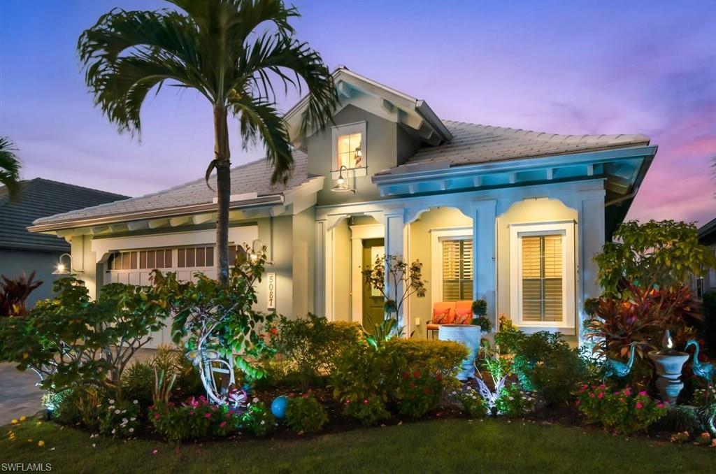 Don't be fooled by the lure of new construction; you can have a home that's much better than new! Fabulous pool retreat w/more features than you can imagine & thousands of $$ of upgrades. Great community amenities, inc. clubhouse and restaurant within walking distance of this beauty; convenient to downtown & the beach. Make this expanded Ixora model with 3 bedrooms and 3 ensuite baths your dream come true! Upgraded 18 SEER AC, SONOS sound system, all LED lighting and designer fixtures. SIX ceiling fans!  Freeform infinity-edge saltwater pool/spa/waterfall with LED lighting (multiple colors & modes) AND a cabana bath and outdoor shower. Outdoor kitchen with true outdoor-rated refrigerator. New hot water heater, new epoxy garage floor. Mature landscaping. All grout, full home exterior, lanai, driveway pavers and sidewalks recently cleaned, as well as algae-free roof treatment. All impact resistant doors & windows. Don't spend your first two years in paradise fixing new construction issues.Move-in ready!