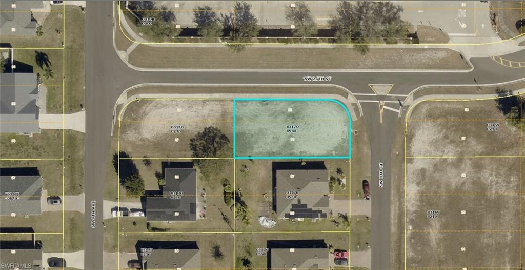 Are you ready to build your dream home in the flourishing city of Cape Coral? Look no further than this exceptional .18-acre corner lot, an incredible opportunity to invest in the future of this vibrant community. Situated in the sought-after Southwest Cape Coral, this lot is conveniently located for an array of amenities, making it the perfect spot to call home. Electricity is readily available, ensuring a hassle-free start to your construction project. City water and sewer available. With a multitude of new homes springing up in the area, now is the ideal time to make a strategic real estate investment. The property is in a secure X flood zone, meaning you won't have to worry about costly flood insurance, giving you peace of mind and more financial flexibility. The lot is already cleared, saving you time and money on initial site preparation. Nearby Amenities: Enjoy the convenience of living close to an array of restaurants, schools, and shopping centers. This corner lot is not just a piece of land; it's an opportunity to craft your ideal lifestyle in one of Florida's most desirable locations. Don't miss your chance to be a part of the Cape Coral community.