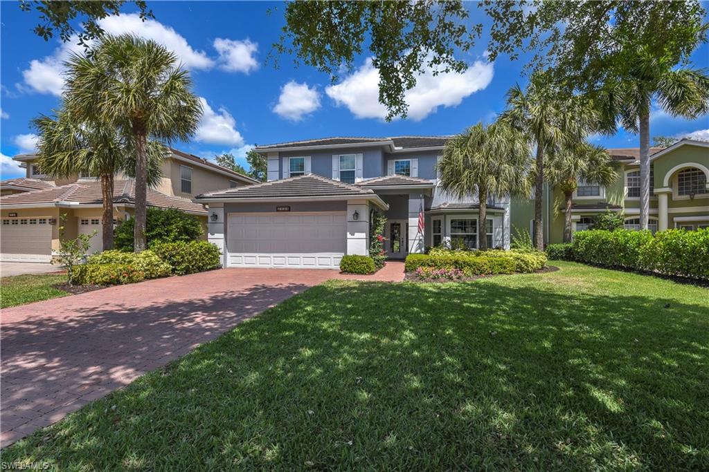 Fantastic two-story design with LUXURY features throughout! Owner spared no expense with NEW ROOF, NEW IMPACT WINDOWS, NEW COVERED LANAI, NEW BATHROOM UPGRADES, NEWER A/C (2016), NEW GUTTERS AND MORE! Offering a peaceful & serene setting in the rear of home with a beautiful view of the golf course as well as gorgeous interior features in every room of the home. Two-story layout with massive bonus room that can be used as over-sized guest room if desired. Also features recently updated bathrooms. On first floor you will find a formal sitting room with Bay window system, formal dining room, updated open concept kitchen, family room and guest room or office on first floor. Heritage Greens is offers a golf country club setting w/ gated front entry, community center w/ fitness center, tennis complex, pool & spa, community park, & more! Very convenient location- close to I-75, less than 10 miles from the amazing beaches lining the Gulf of Mexico, 18 minutes from the popular shopping & dining of MERCATO, and only 16 miles from the world famous Naples 5th Ave district.