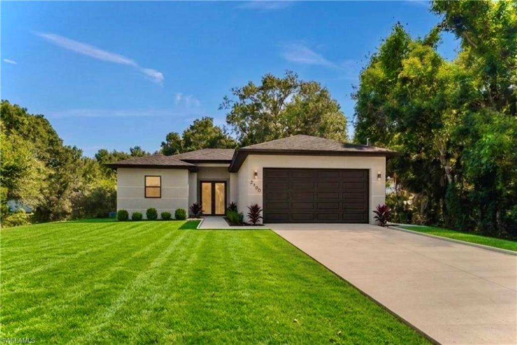 Welcome to this MAGNIFICENT (2026) Built 3/2 home nestled away on a quiet street right off Sunshine in the highly desirable west side. The SELLER WILL CONTRIBUTE 10K TOWARDS BUYERS CLOSING COSTS. These GRAND elevations with admirable FROSTED GLASS double door 8ft entrance spotlights an enticing OVERSIZED porcelain tile throughout, an attractive breakfast bar with waterfall QUARTZ countertops, and soft close shaker cabinets + CROWN molding, and STAINLESS STEEL appliances. It has been nicely landscaped & also highlights an appealing dual sink vanity with led backlit mirrors, IMPACT windows & doors, refreshing Pendant & recessed lighting, a rewarding WALK IN closet, HIGH speed internet, premium fixtures, an Impressive frameless glass tiled walk-in shower with MULTIPLE shower heads, the laundry room is under air with a utility sink, enhancing EPOXY flooring in garage, and a relaxing back patio great for entertaining. Just minutes from all major amenities & a quick commute to Fort Myers. NOT in a flood zone, Schedule your showing today!
