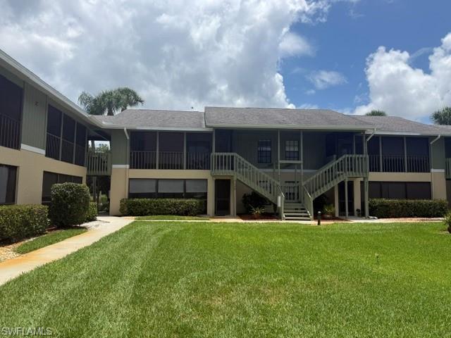 Location, location, location. This first-floor unit close to the community pool is perfect! This condo features 2 bedrooms and 2 bathrooms a private washer and dryer and offers 1,031 sq ft of under-air living space. Nestled in the intimate Marwood community, it provides tranquil pool views and a bright, airy interior with a sliding glass door leading to a spacious screened lanai, perfect for relaxing or entertaining in Naples’ warm climate. The kitchen is well-appointed with ample cabinetry. Both bedrooms are generously sized with full bathrooms, and the primary suite offers direct access to the lanai.  Conveniently located just minutes from fine dining, shopping, golf courses, parks, and Naples’ renowned beaches, this property is ideal as a seasonal retreat, full-time residence, or income-producing rental.