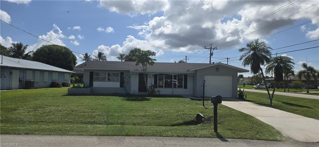 Thoughtfully positioned on a corner lot in SE Cape Coral, this 2-bedroom, 1-bath single-family home offers a beautiful backyard and room for a future pool. This Fixer Upper is ready for renovation and gives the next owner a great opportunity to update, customize, and create value. Convenient Cape Coral location near shopping, dining, parks, and everyday services. Avoid the fear of future utility assessments  - All assessments paid.