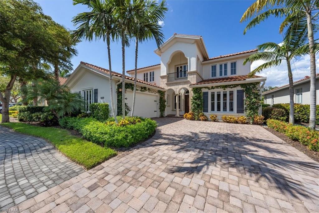 Excellent value!  Open and bright 4-5 bedroom home built for family & entertaining yet designed to be comfortable for a couple & offered furnished. 4,462 sq ft on 2 levels, there are 2 principal suites & a large loft area with endless possibilities. A gracious foyer with elegant staircase welcomes guests & flows into the living room where a wall glass looks out to the very private dark bottom pool and spa with all day sun. The plan was opened so that the kitchen, family room and living room all function as one space allowing maximum usability. The kitchen is beautifully appointed and has a large pantry. It beckons gathering at the large island. Sliders lead to a covered lanai with outdoor kitchen & electric screens. Principal suites have excellent closets & large baths with both tubs and glass showers. Upstairs guest rooms also have great closets & two exposures allowing maximum natural light. Wired for home automation, there are speakers throughout. All of this is set in unmatched Grey Oaks with 3 championship courses, huge wellness center, multiple dining venues, tennis & pickle ball complex & resort pool. Minutes from 5th Ave & beach.