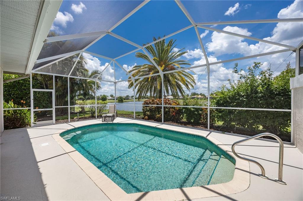 Welcome to the desirable gated community of Heritage Greens, where this beautifully maintained 3-bedroom, 2.5-bath pool home in Crest View Villas offers the perfect blend of comfort, privacy, and classic Florida living. Set along tranquil long lake views, the home is designed to bring the outdoors in, with a spacious screened lanai and private pool that extend your living space and create an effortless indoor-outdoor lifestyle ideal for both relaxing and entertaining. The generous owner’s suite serves as a true retreat, featuring serene water and pool views. With direct access to the lanai, mornings begin with quiet coffee overlooking the lake and evenings end with a refreshing dip in the pool under the Florida sky.

This home has been thoughtfully updated, offering peace of mind for years to come. Features include elegant travertine flooring throughout (2013), stainless steel kitchen appliances (2021), a new air conditioning system (2022), a new roof (2023), fresh exterior paint (2023), a beautifully refurbished pool with updated equipment (Fall 2024), outdoor security cameras with an additional portable indoor camera (2026), a new hot water heater (June 2026), and a new garage door motor (June 2026). 

Perfectly positioned in the heart of North Naples, you'll enjoy exceptional convenience with shopping, dining, entertainment, and “A” rated Collier County schools just minutes away. The home is less than three minutes from I-75, approximately eight miles from the white-sand Gulf beaches (about a 15-minute drive), and only 27 minutes from Southwest Florida International Airport, making travel simple whether you're a full-time resident or seasonal homeowner. 

Heritage Greens offers one of the area's best values, combining low HOA fees with an outstanding collection of resort-style amenities. Residents enjoy three heated community pools, relaxing spas, a fitness center, clubhouse, tennis and pickleball courts, basketball court, playground, scenic lakes, walking paths, and an active social calendar featuring water aerobics, book clubs, Mah Jong, and community events throughout the year. 

Golf lovers will appreciate living within Heritage Greens, a community centered around the public Arrow-Head Golf Club. Unlike many Naples golf communities, there are no mandatory golf membership fees, allowing residents the flexibility to purchase a membership or simply pay as they play. After your round, meet friends for lunch or unwind with a drink at the clubhouse pub. 

Whether you're searching for a primary residence, seasonal getaway, or investment opportunity, this lakefront pool home combines thoughtful updates, a prime North Naples location, and access to an active resort-style community.