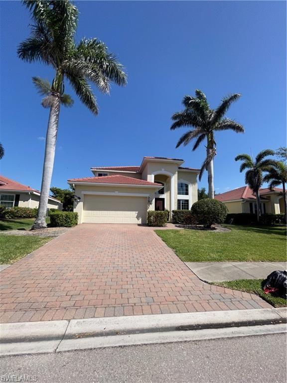 Located in one of the Premier Communities in ALL of Cape Coral - Sandoval is a family friendly gated community that has lots of amenities for your use - Resort style pool, basketball courts, clubhouse, play area, volleyball court, dog park and much more. You will have plenty of space for all of your family members in this 2700 sq ft home that comes with 4 bedrooms and 2.5 bathrooms. As you pull up to the home you will notice the beautiful architecture and paver driveway. As you enter the home you come into the huge formal living room and dining room with tall ceilings that are great for hosting parties and get togethers. The kitchen has granite counter tops, a pantry and plenty of cabinet space to store all of your cooking needs. There is a half bath downstairs and a large storage closet to store your Christmas decorations. Large master with en suite bath that includes double sinks, shower and a deep soaker tub for you to relax! Upstairs, each bedroom is large enough to fit a king-sized bed with furniture. There are two walk-in closets to store all of your clothes. Your furry or feathered friends are also welcome. Internet included in the monthly rent. Located close to all of your shopping needs: Target, Home Depot, Lowes, Belk, and Publix are all just a few minutes away. You have easy commuting down Veterans or Pine Island Rd into Ft. Myers. There is so much to this property that you will have to come see it for yourself!