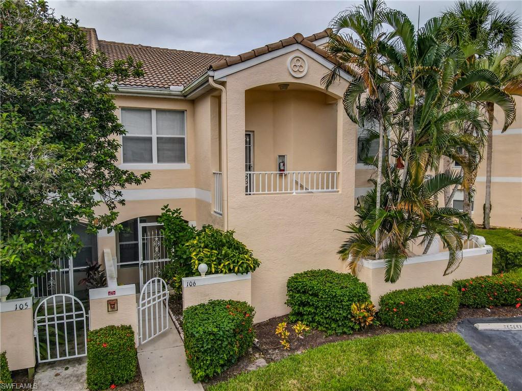 Come and see this furnished gem in the Fairways at Emerald Greens! This condo has everything going for it: located on the first floor, includes a one-car garage, turnkey, great golf course views, short walk to the pool and grilling area, and low monthly HOA fees ($378). The corner unit provides an open lanai setting with tranquil water and golf course views. It is turnkey with everything in place to start enjoying it immediately or renting out at in-season rates of $3000+ monthly. This central Naples location is very much in high demand and is a short drive to shops, restaurants, the beach, and downtown Naples. The complex is located in a friendly community where you can take peaceful walks in the mornings or evenings. The development's Quail Hollow golf course has optional memberships for its residents.