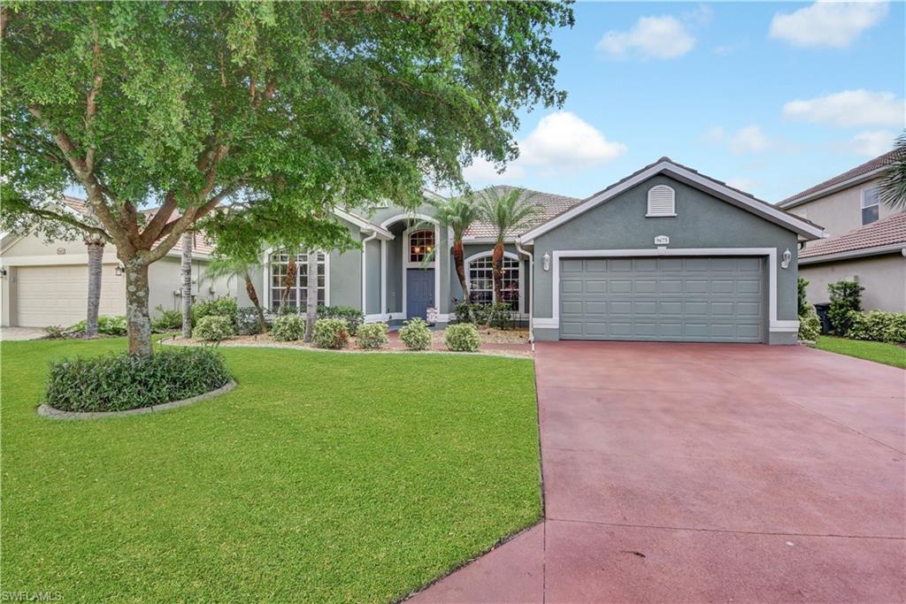Wonderful pool home in Stoneybrook! This home has a spacious floor plan with a living & family room, formal dining room, breakfast nook area, breakfast bar, and an open concept kitchen-almost 2,400sf of living space. You will love the extended screened lanai featuring a saltwater solar heated pool with sun shelf, pavers on the pool deck, and an under truss area. A tall hedge & mature tropical landscaping surround the rear lanai giving this area plenty of privacy and making it a great place to relax or entertain. The split bedroom floor plan has the master suite being one entire wing of the home and it features sliders to the pool lanai and a master bath with dual sink vanity, tiled glass enclosed shower, & a soaking tub. One of the guest rooms is situated just off of the foyer-perfect for a home office/play room. A few of the bells & whistles you will find in this home are transom & arched windows, crown molding, large tile flooring set on diagonal & high-end laminate flooring, & volume ceilings, plus, the home is storm ready with manual hurricane shutters. In August of 2016 a new a/c unit installed, and earlier this year the roof was fully repaired.